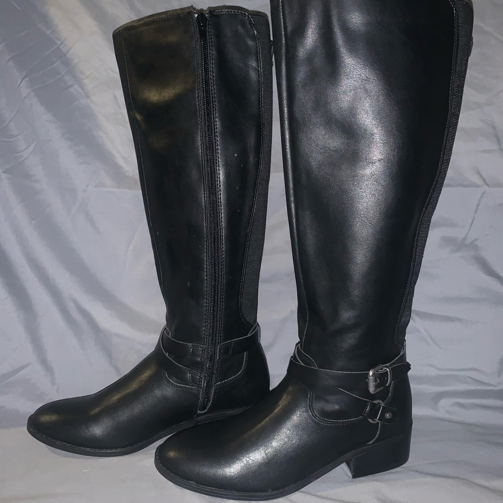 Black knee high boots